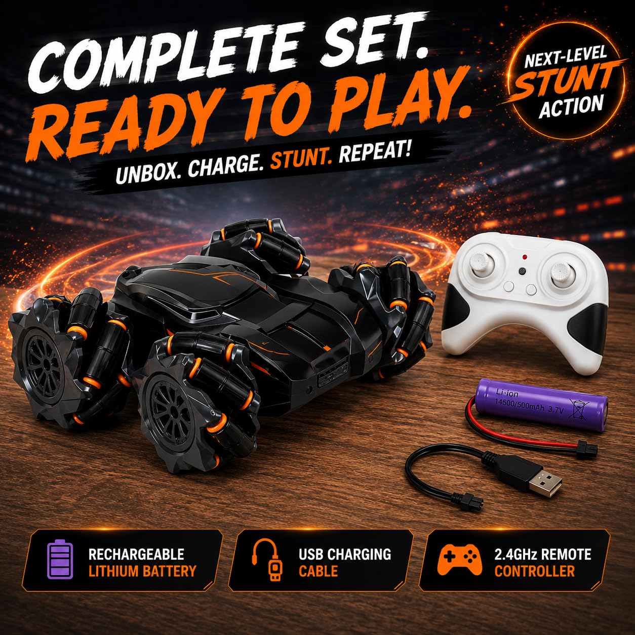 Phantom Drift GT Remote Control Car – 4WD High-Speed Racing Car for Kids & Hobby Enthusiasts