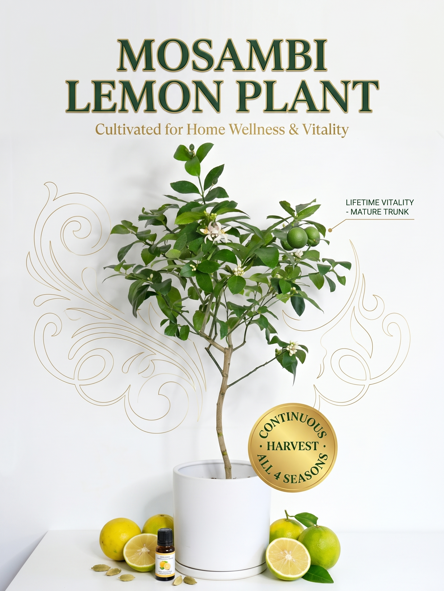 Mosambi Lemon – Sweet Lime Citrus Fruit (Juicy, Low Acid, Vitamin C Rich Fresh Produce)