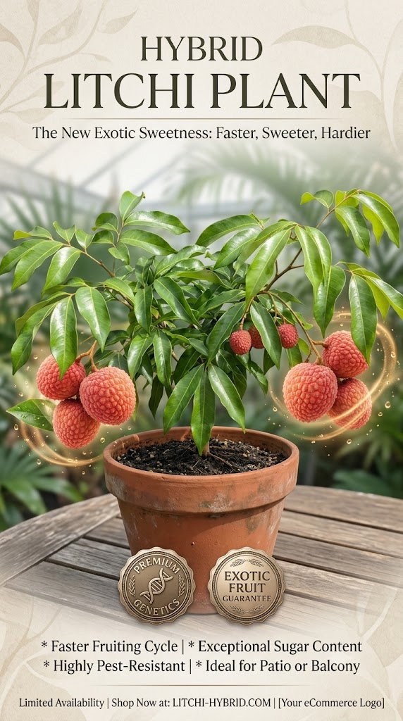 Hybrid Litchi Plant – Fast Growing, High Yield & Extra Sweet Premium Fruit Variety